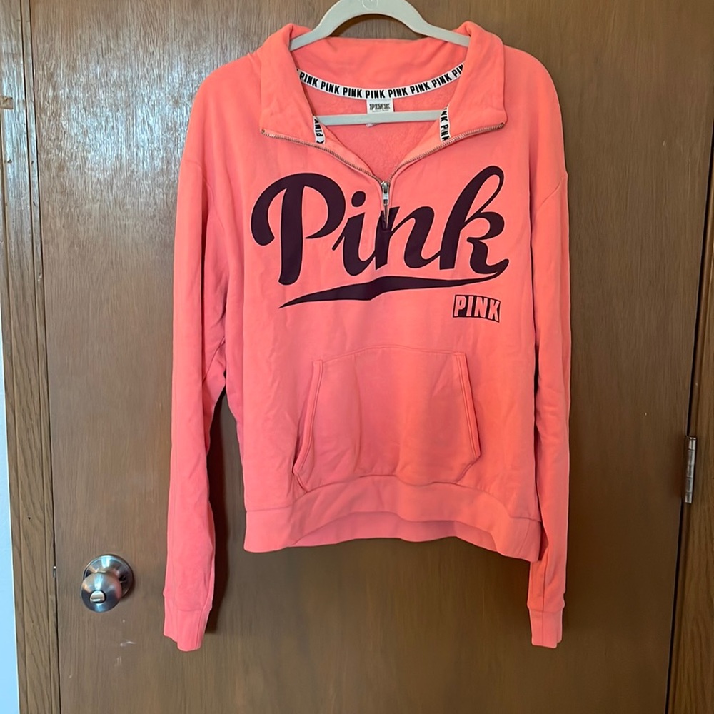 PINK, 1/4 Zip Sweater